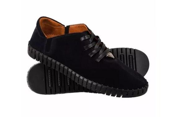 Замшевые мужские мокасины Prime Shoes черный 45 размер