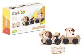 Деревянная игрушка Cubika Сообразительные щенки, 18 мес.+