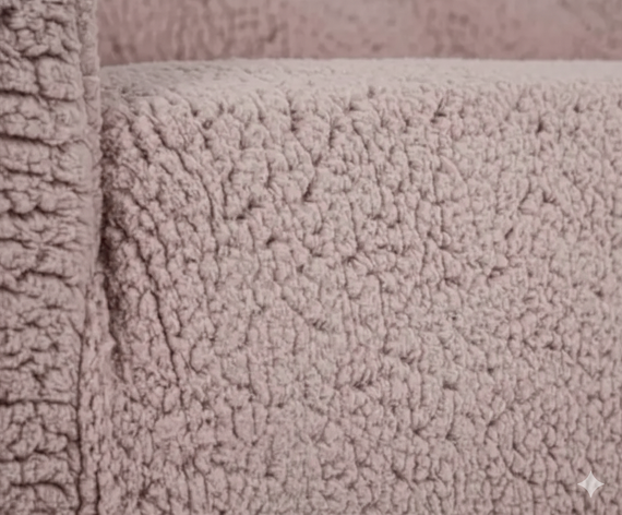 Чохол на тримісний диван плюшевий Venera "Sofa soft" 306 Пудровий | Зображення 3