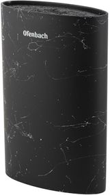 Підставка-колода Ofenbach Black Marble для кухонних ножів і ножиць 16х7х22.5см, овальна