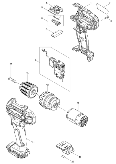 Шурупокрут акумуляторний Makita DF333DZ (30 Нм, 0.8-10 мм, CXT, без акумуляторів та зарядного пристрою) | Зображення 7