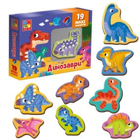 Игра магнитная Vladi Toys Динозавры VT3106-23 19 предметов