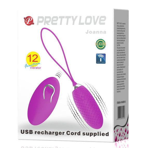 Віброяйце - Pretty Love Joannna Vibrating Egg Purple Sex Aura | Зображення 1