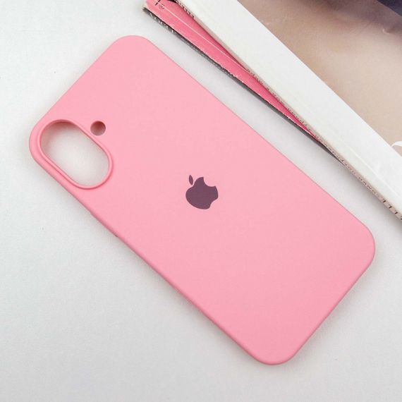 Чохол Silicone Case Full Protective (AA) для Apple iPhone 16 (6.1") Рожевий / Light pink | Зображення 1