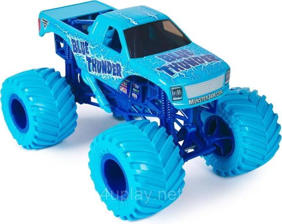 Оригінал Monster Jam Blue Thunder Monster Truck Монстр-трак 1:24 Синій грім Металевий кузов | Зображення 1