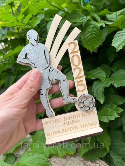 Іменний дерев’яний кубок-нагорода з гравіюванням за досягнення або активність | Зображення 3