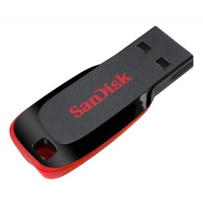 USB флеш накопичувач SanDisk 64GB Cruzer Blade Black/red USB 2.0 (SDCZ50-064G-B35) | Зображення 1