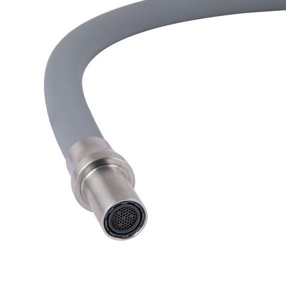 Змішувач для кухні Lidz Aria 020F3 з гнучким виливом з підключенням для питної води (k35) LDARI020F3GNK39211 Grey / Nickel | Зображення 5
