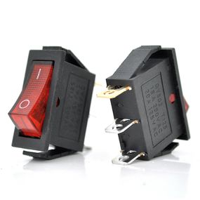 Перемикач ON-ON KCD3-102N, 250VAC / 15A, 3 контакта, Red, Q200