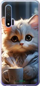 Чохол на Huawei Nova 6 Білий кіт "5646u-1821-2448"