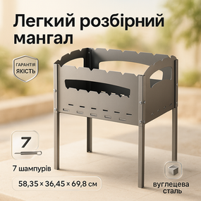 Портативный мангал для отдыха, Мангал для готовки мяса на открытом воздухе, Раскладные мангалы UQ-24