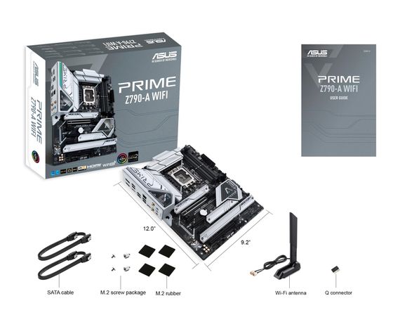 Материнcька плата ASUS PRIME Z790-A WIFI s1700 Z790 4xDDR5 M.2 HDMI DP Wi-Fi BT ATX білий (90MB1CS0-M1EAY0) | Зображення 1