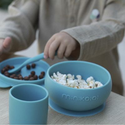 Набор детской посуды MinikOiOi BLW Set I - Bubble Beige (101070057) | Зображення 3