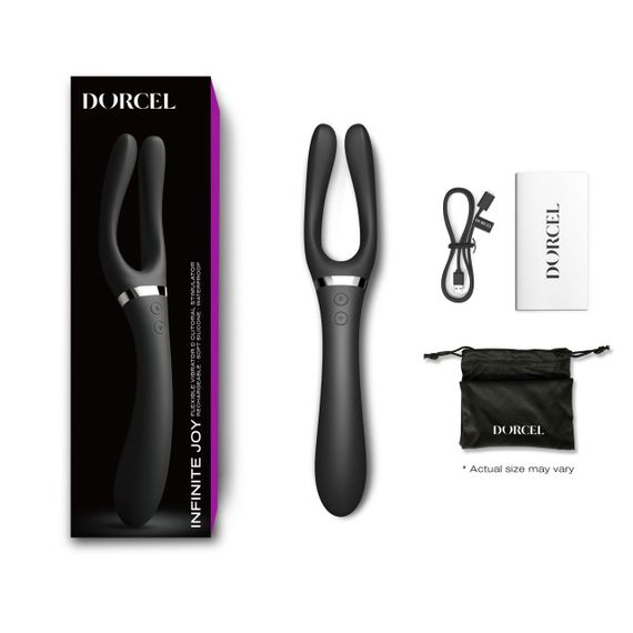 Вібратор-стимулятор Dorcel INFINITE JOY BLACK, багатофункціональний, унісекс Sex Aura | Зображення 5