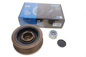 Шків колінвалу + шків генератора BMW 5 E60 X5 E70 2.5D 3.0D 02- генератор 150А  17-1081KIT A