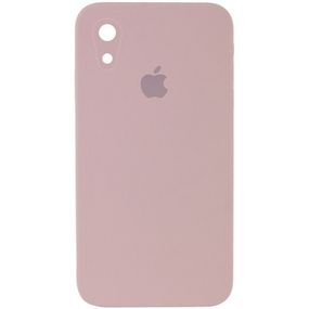 Чохол Silicone Case Square Full Camera Protective (AA) для Apple iPhone XR (6.1") Рожевий / Pink Sand