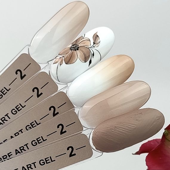 Гель-краска для омбре Crooz Art gel ombre № 02 (бежево-молочный) 3мл