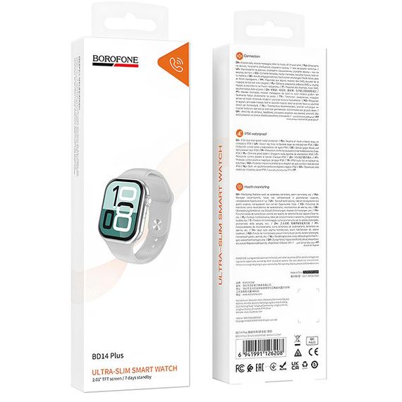 Смарт-годинник Borofone BD14 Plus Smart sports watch (call version) Silver | Зображення 3