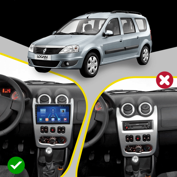 Штатная магнитола 9" Lesko для Renault Logan I Рестайлинг 2009-2015 6/128Gb 4G Wi-Fi GPS Top Рено | Зображення 2