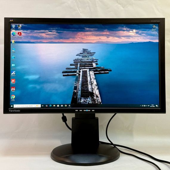 Монітор ViewSonic VG2427WM / 24" (1920x1080) TN / VGA, DVI, USB-Hub / VESA 100x100 б/в + Подарунок  Кабель живлення | Зображення 1