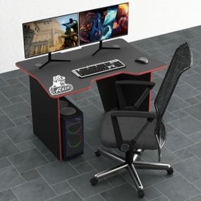 Стол компьютерный Comfy-Home Rasin RS-8 черный черныйкрасный