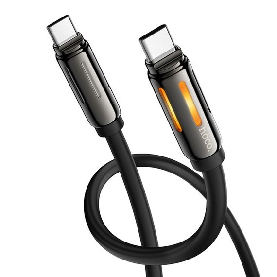 Дата кабель Hoco U136 Prize Type-C to Type-C 60W (1.2m) Black | Зображення 1