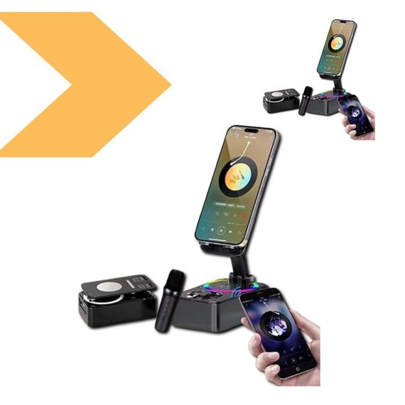Підставка для телефону, динамік для караоке, Microphone speaker set K18 (43688-_414) | Зображення 1