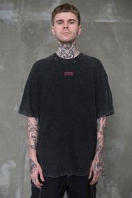 Виварена Оверсайз Футболка Without Washed З Принтом Pink 1702 Black
