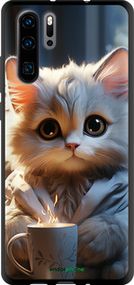 Чохол на Huawei P30 Pro Білий кіт "5646b-1621-2448"