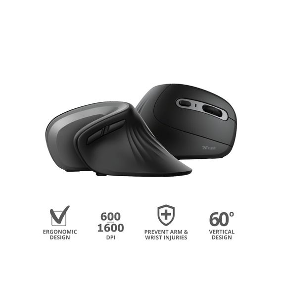 Мишка Trust Verro Ergonomic Wireless Black (23507) | Зображення 8