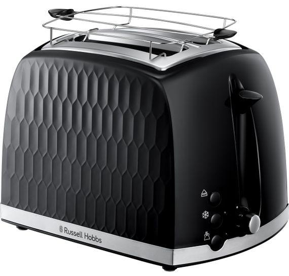 Тостер Russell Hobbs 26061-56 Honeycomb Black, 850 Вт, 2 слота, 6 настр. степени поджарки, черный (26061-56)