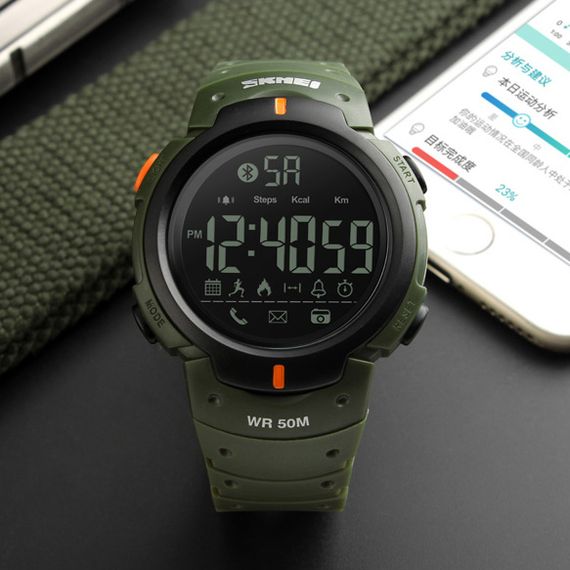 Чоловічий годинник Skmei 1301AG army green Smart Watch | Зображення 2