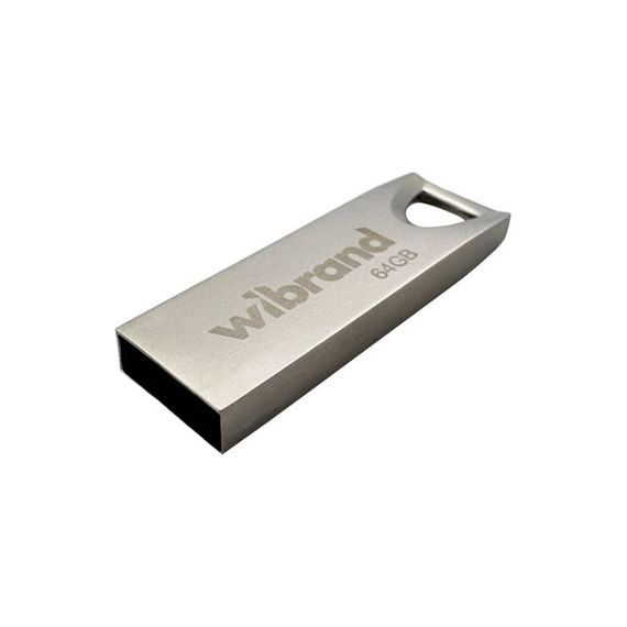USB флеш накопичувач Wibrand 64GB Taipan Silver USB 2.0 (WI2.0/TA64U2S)