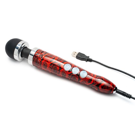 Вібромасажер DOXY Die Cast 3R - ROSE PATTERN, дуже потужний, перезаряджуваний, металевий корпус | Зображення 3