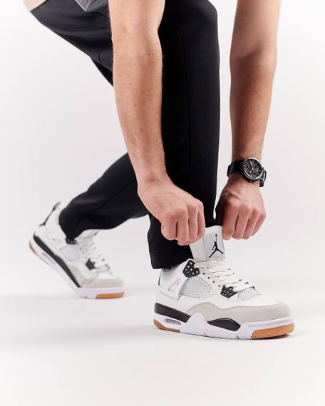 Кроссовки Air Jordan 4 Retro M White Grey Gum , Вьетнам A1230 45 28,5