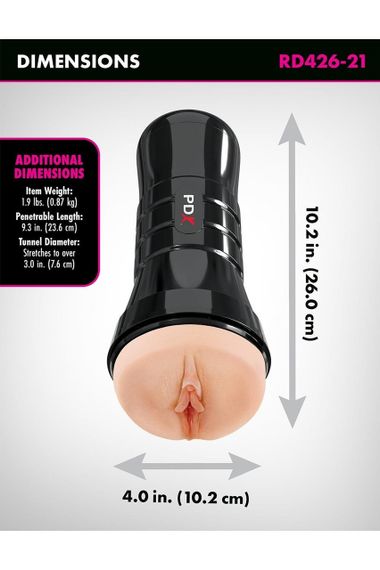 Мастурбатор вагіна в колбі Pipedream PDX Extreme XXL самозмащувальний, 26 см Sex Aura | Зображення 4