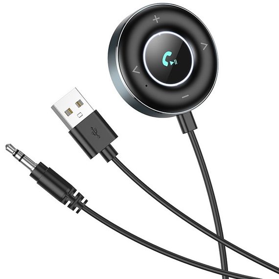 Bluetooth аудио ресивер BOROFONE BC58 Gamble (USB+Jack 3,5mm) Metal gray | Зображення 3