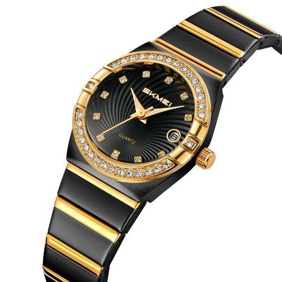 Жіночий класичний годинник Skmei 2342BKGD Black-Gold | Зображення 1