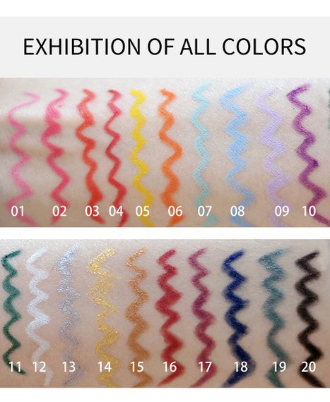 Кольорова водостійка кремова гелева підводка лайнер для очей HANDAIYAN Creme Gel Liner COLOUR OUTSIDE колір 01 | Зображення 2