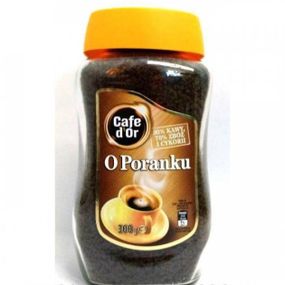 Кофейный напиток растворимый в гранулах Oporanku Cafe d'Or, 300г, Польша в стеклянной банке, мягкий, Опоранку