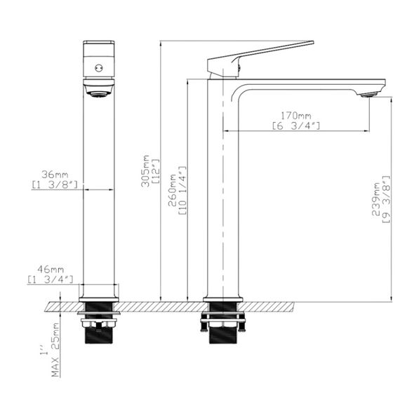 Змішувач для раковини Qtap Capricorn Chrome QTCAP1060H102C48220 | Зображення 1