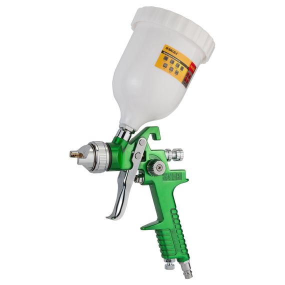 Фарборозпилювач Sigma HVLP 1.4 мм з верхнім баком 600 мл Green (6812021) | Зображення 2
