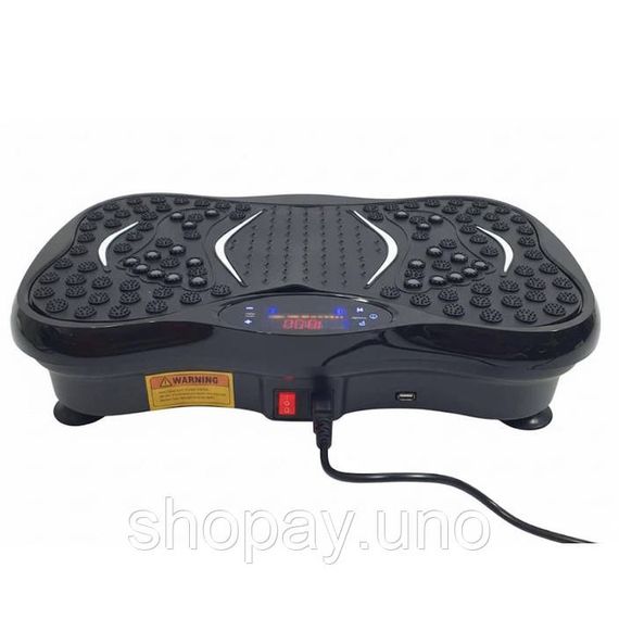 Фитнес вибропластура с Bluetooth, 99 уровней, 5 программ, эспандеры, 150 кг, 52×32×13.5 см | Зображення 3