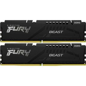 Модуль памяти для компьютера DDR5 32GB (2x16GB) 6000 MHz Fury Beast Black Kingston Fury (ex.HyperX) (KF560C36BBE2K2-32)