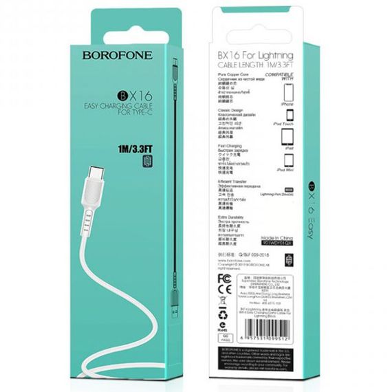 Дата кабель Borofone BX16 USB to Type-C (1m) | Зображення 4