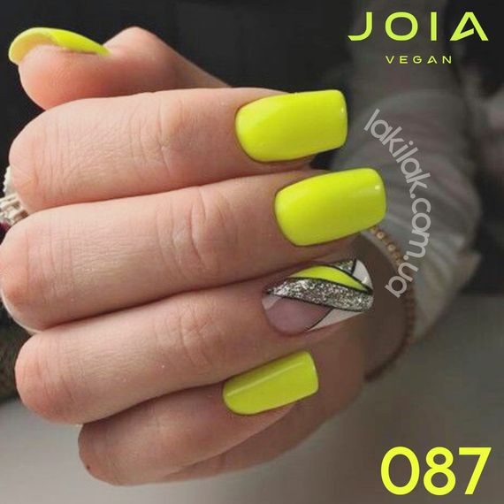 Гель-лак JOIA vegan 087 неоново-жовтий, 6 мл