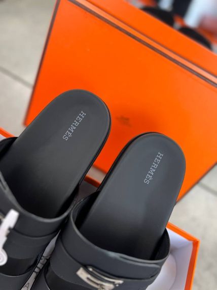 Сланці Hermes Jackson noir чоловічі чорні ob418 | Зображення 2