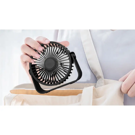 Компактний вентилятор Wall mounted fan, настільний/настінний вентилятор на акумуляторі з USB-підзарядкою