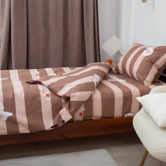 Постільна білизна підліткова ТЕП Soft dreams Тренди 2-04191-29893 150х215 см коричневий | Зображення 6