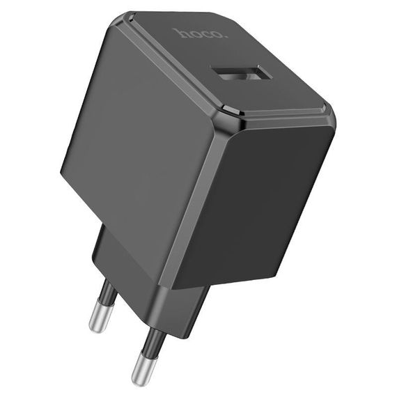 Набір СЗУ HOCO CS11A+ кабель Lighting, 1xUSB, 2.1A, кабель 1м, Black, Blister | Зображення 1